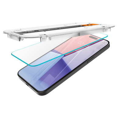 [Užsakomoji prekė] Apsauginis stikliukas iPhone 15 Pro Max - Spigen Glas.TR EZ FIT - Skaidrus 3