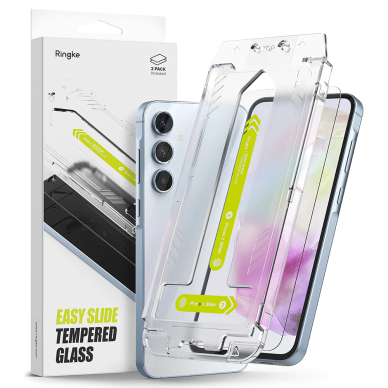 [Užsakomoji prekė] Apsauginis stikliukas Samsung Galaxy A35 5G (set 2) - Ringke Easy Slide Tempered Glass - Permatomas