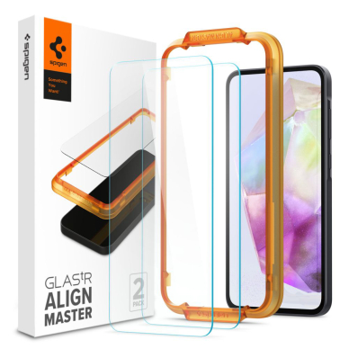 [Užsakomoji prekė] Apsauginis stikliukas Samsung Galaxy A35 5G (set 2) - Spigen Glas.TR Align Master - Permatomas