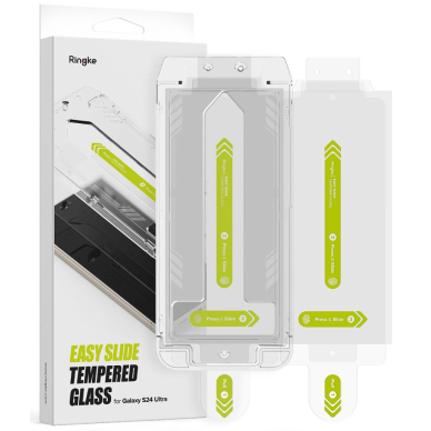 [Užsakomoji prekė] Apsauginis stikliukas Samsung Galaxy S24 Ultra (set 2) - Ringke Easy Slide Tempered Glass - Permatomas 6