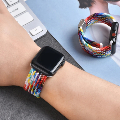 [Užsakomoji prekė] Apyrankė Apple Watch 1/2/3/4/5/6/7/8/9/SE/SE 2 (38/40/41mm) - Techsuit Watchband (W032) - Colorful Marga 1