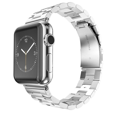 [Užsakomoji prekė] Apyrankė Apple Watch 1/2/3/4/5/6/7/8/9/SE/SE 2 (38/40/41mm) - Techsuit Watchband (W036) - Sidabrinė