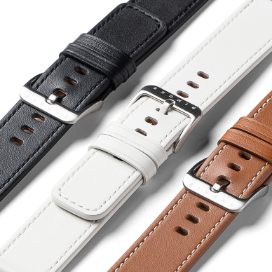 [Užsakomoji prekė] Apyrankė Apple Watch 6 44mm - Ringke Leather One Basic - Baltas 2