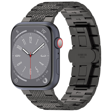 [Užsakomoji prekė] Apyrankė laikrodžiui Apple Watch 1/2/3/4/5/6/7/8/9/SE/SE 2 (38/40/41mm) - Techsuit Watchband (W052) - Juodas 1