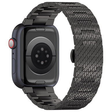 [Užsakomoji prekė] Apyrankė laikrodžiui Apple Watch 1/2/3/4/5/6/7/8/9/SE/SE 2 (38/40/41mm) - Techsuit Watchband (W052) - Juodas 2