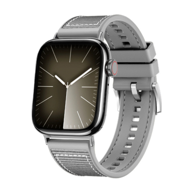 [Užsakomoji prekė] Apyrankė laikrodžiui Apple Watch 1/2/3/4/5/6/7/8/9/SE/SE 2/Ultra/Ultra 2 (42/44/45/49mm) - Techsuit Watchband (W051) -pilkas  1