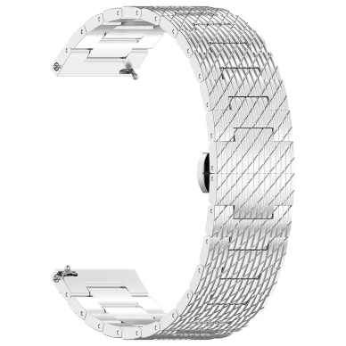 [Užsakomoji prekė] Apyrankė laikrodžiui Samsung Galaxy Watch 4/5/Active 2, Huawei Watch GT 3 (42mm)/GT 3 Pro (43mm) - Techsuit Watchband (W052) - sidabrinis