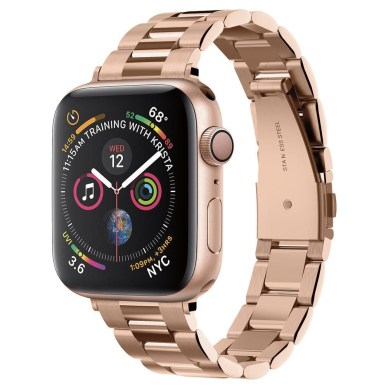 [Užsakomoji prekė] Apyrankė skirta Apple Watch 1 / 2 / 3 / 4 / 5 / 6 / 7 / 8 / 9 / SE (38 / 40 / 41mm) - Spigen Modern Fit - Rožinis Auksinis