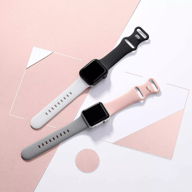 [Užsakomoji prekė] Apyrankė skirta Apple Watch 1 / 2 / 3 / 4 / 5 / 6 / 7 / 8 / 9 / SE / Ultra (42 / 44 / 45 / 49 mm) - Techsuit Watchband (W031) - Pilkas 3