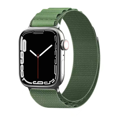 [Užsakomoji prekė] Apyrankė skirta Apple Watch 1 / 2 / 3 / 4 / 5 / 6 / 7 / 8 / 9 / SE / Ultra (42 / 44 / 45 / 49 mm) - Techsuit Watchband (W037) - Army Žalias