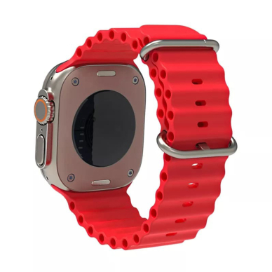 [Užsakomoji prekė] Apyrankė skirta Apple Watch 1 / 2 / 3 / 4 / 5 / 6 / 7 / 8 / 9 / SE / Ultra (42 / 44 / 45 / 49 mm) - Techsuit Watchband (W038) - Raudonas 1