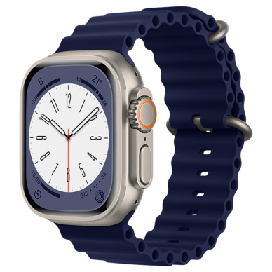 [Užsakomoji prekė] Apyrankė skirta Apple Watch 1 / 2 / 3 / 4 / 5 / 6 / 7 / 8 / 9 / SE / Ultra (42 / 44 / 45 / 49 mm) - Techsuit Watchband (W038) - Tamsiai Mėlynas