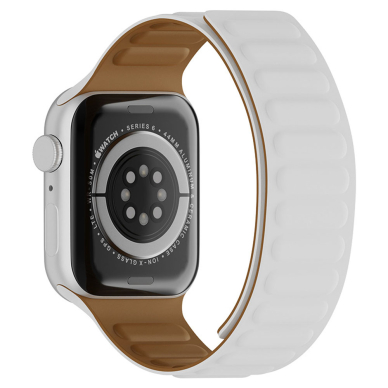 [Užsakomoji prekė] Apyrankė skirta Apple Watch 1 / 2 / 3 / 4 / 5 / 6 / 7 / SE / 8 / 9 (38 / 40  / 41mm) - Techsuit Watchband (W035) - Baltas 1