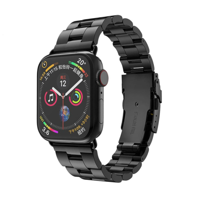 [Užsakomoji prekė] Apyrankė skirta Apple Watch 1 / 2 / 3 / 4 / 5 / 6 / 7 / SE / 8 / 9 (38 / 40  / 41mm) - Techsuit Watchband (W036) - Juodas