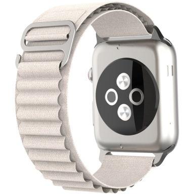 [Užsakomoji prekė] Apyrankė skirta Apple Watch 1 / 2 / 3 / 4 / 5 / 6 / 7 / SE / 8 / 9 (38 / 40  / 41mm) - Techsuit Watchband (W037) - Star Baltas 2