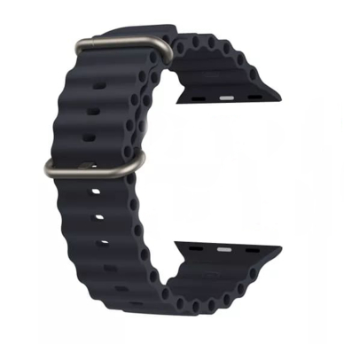 [Užsakomoji prekė] Apyrankė skirta Apple Watch 1/2/3/4/5/6/7/8/9/SE/SE 2/Ultra (42/44/45/49mm) - Techsuit Watchband (W038) - Juoda 3