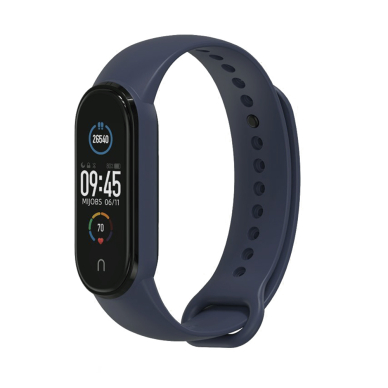 [Užsakomoji prekė] Apyrankė skirta Xiaomi Mi Band 5 / 5 NFC / 6 / 6 NFC / Amazfit Band 5 - Techsuit Watchband (W013) - Tamsiai Mėlynas