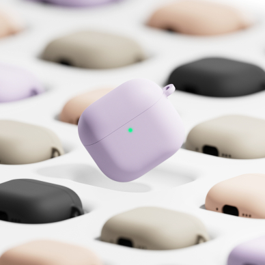 [Užsakomoji prekė] Dėklas AirPods 4 - Ringke Silicone - Juodas 2