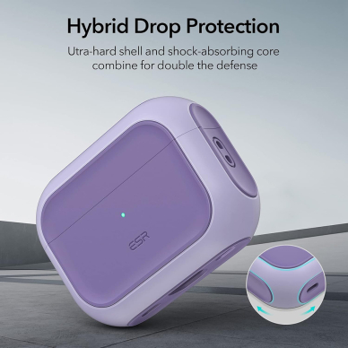 [Užsakomoji prekė] Dėklas Apple AirPods Pro 1 / 2 - ESR Orbit Hybrid HaloLock - Lavender 1