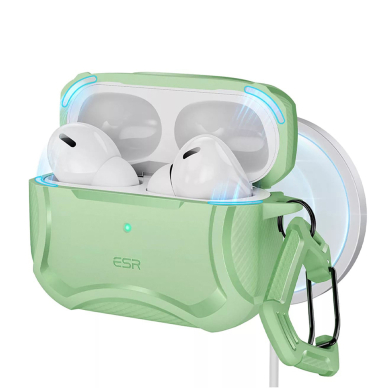 [Užsakomoji prekė] Dėklas Apple AirPods Pro 1/2 - ESR Cyber Armor Tough HaloLock - Light Green