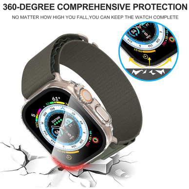 [Užsakomoji prekė] Dėklas Apple Watch Ultra / Ultra 2 + Pouch - Techsuit Defense360 Pro - Skaidrus 2