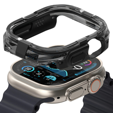 [Užsakomoji prekė] Dėklas Apple Watch Ultra / Ultra 2 - Ringke Fusion Bumper - Juodas