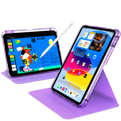 [Užsakomoji prekė] Dėklas iPad 10 (2022) 10.9 - Techsuit Crystal Vision - Purpurinis 1