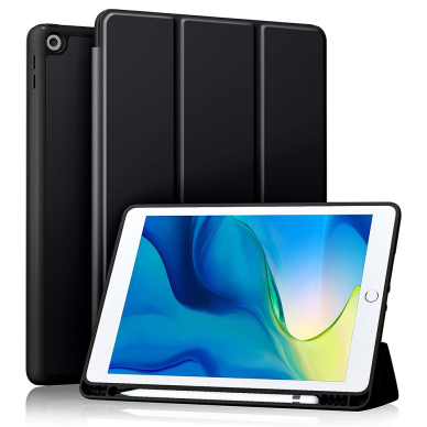 [Užsakomoji prekė] Dėklas iPad 10.2 (2019 / 2020 / 2021) - Techsuit Flex Trifold - Juodas