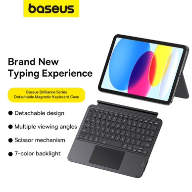 [Užsakomoji prekė] Dėklas iPad Air 4 / 5 (2020/2022) / iPad Pro 11 (2018 / 2020 / 2021 / 2022) - Baseus Brilliance Magnetic Detachable Magnetic Detachable Keyboard (P40112603111-00) - juodas 3