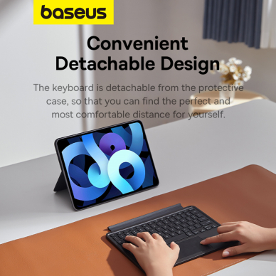 [Užsakomoji prekė] Dėklas iPad Air 4 / 5 (2020/2022) / iPad Pro 11 (2018 / 2020 / 2021 / 2022) - Baseus Brilliance Magnetic Detachable Magnetic Detachable Keyboard (P40112603111-00) - juodas 5