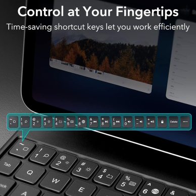 [Užsakomoji prekė] Dėklas iPad Air 4 / 5 (2020/2022) / iPad Pro 11 (2018 / 2020 / 2021 / 2022) - ESR Rebound Magnetic Keyboard - Juodas 2