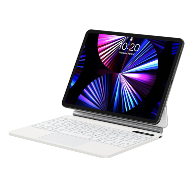 [Užsakomoji prekė] Dėklas iPad Air 4 / 5 / Pro 11 - Baseus Brilliance Magnetic Keyboard Case Digital Display (ARJK010102) - White