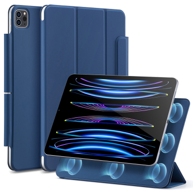 [Užsakomoji prekė] Dėklas iPad Pro 11 (2018 / 2020 / 2021 / 2022) - ESR Rebound Magnetic - Navy Mėlynas