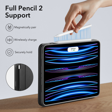 [Užsakomoji prekė] Dėklas iPad Pro 11" 2021 / 2022 - ESR Sentry Stand - Juodas 4