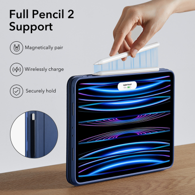 [Užsakomoji prekė] Dėklas iPad Pro 11" 2021 / 2022 - ESR Sentry Stand - Mėlynas 6