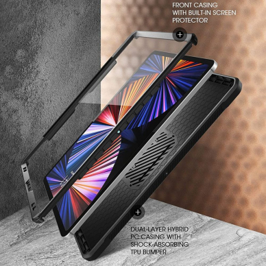 [Užsakomoji prekė] Dėklas iPad Pro 11 (2021 / 2022) - Supcase Unicorn Beetle Pro - Juodas 2