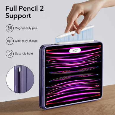 [Užsakomoji prekė] Dėklas iPad Pro 12.9 (2021 / 2022) - ESR Shift Magnetic - Violetinis 5