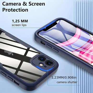 [Užsakomoji prekė] Dėklas iPhone 11 + Folie - Techsuit ColorVerse 360 Series - Juodas 5