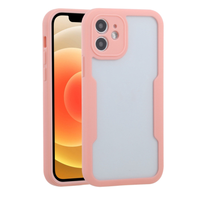 [Užsakomoji prekė] Dėklas iPhone 12 + Folie - Techsuit ColorVerse 360 Series - rožinis