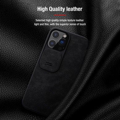 [Užsakomoji prekė] Dėklas iPhone 13 Pro Max - Nillkin QIN Leather Pro Case - Juodas 2