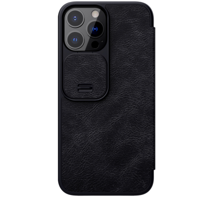 [Užsakomoji prekė] Dėklas iPhone 13 Pro Max - Nillkin QIN Leather Pro Case - Juodas