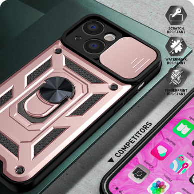 [Užsakomoji prekė] Dėklas iPhone 13 - Techsuit CamShield Series - Rožino aukso spalvos 5