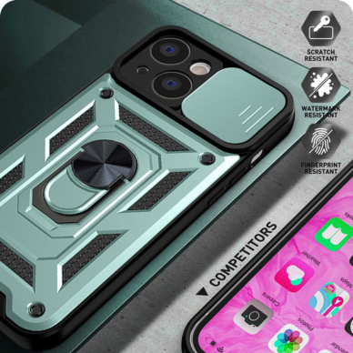 [Užsakomoji prekė] Dėklas iPhone 13 - Techsuit CamShield Series - Žalias 5