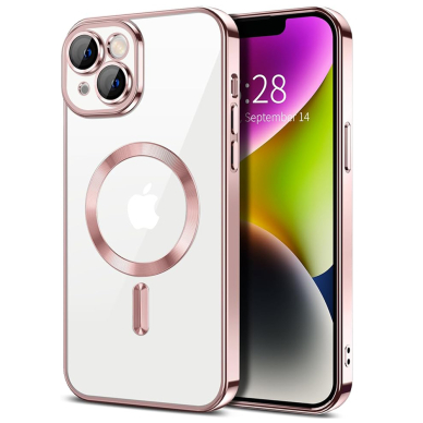 [Užsakomoji prekė] Dėklas iPhone 14 Plus - Techsuit Luxury Crystal MagSafe - rožinis