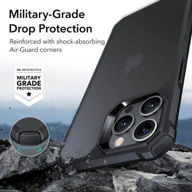 [Užsakomoji prekė] Dėklas iPhone 14 Pro - ESR Air Armor - Frosted Juodas 2