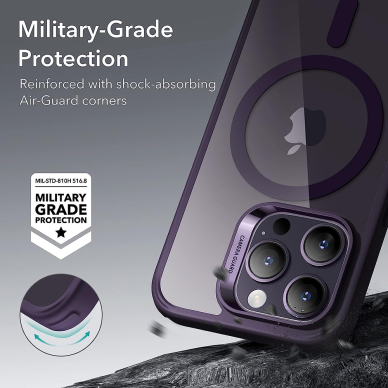 [Užsakomoji prekė] Dėklas iPhone 14 Pro - ESR Classic Hybrid HaloLock - Skaidrus Violetinis 2