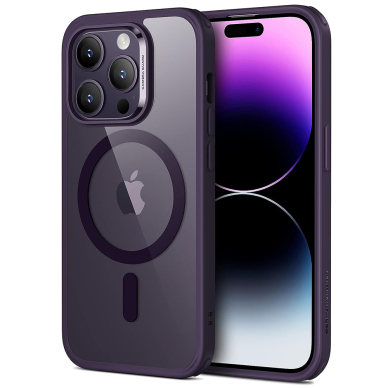 [Užsakomoji prekė] Dėklas iPhone 14 Pro - ESR Classic Hybrid HaloLock - Skaidrus Violetinis