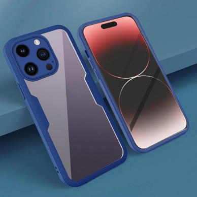 [Užsakomoji prekė] Dėklas iPhone 14 Pro + Folie - Techsuit ColorVerse 360 Series - Juodas 1