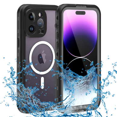 [Užsakomoji prekė] Dėklas iPhone 14 Pro Max - ShellBox Waterproof IP68 Case - Juodas