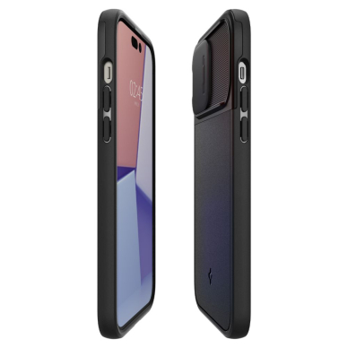 [Užsakomoji prekė] Dėklas iPhone 14 Pro Max - Spigen Optik Armor Mag - Juodas ZOW239 6